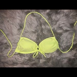 neon yellow bikini top